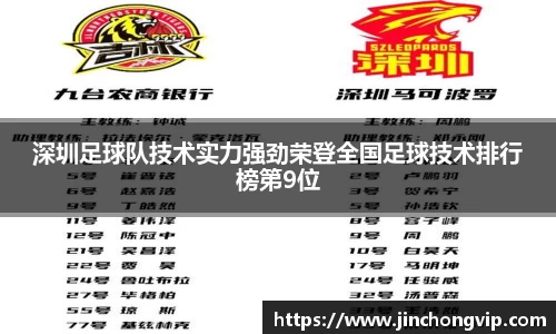 深圳足球队技术实力强劲荣登全国足球技术排行榜第9位
